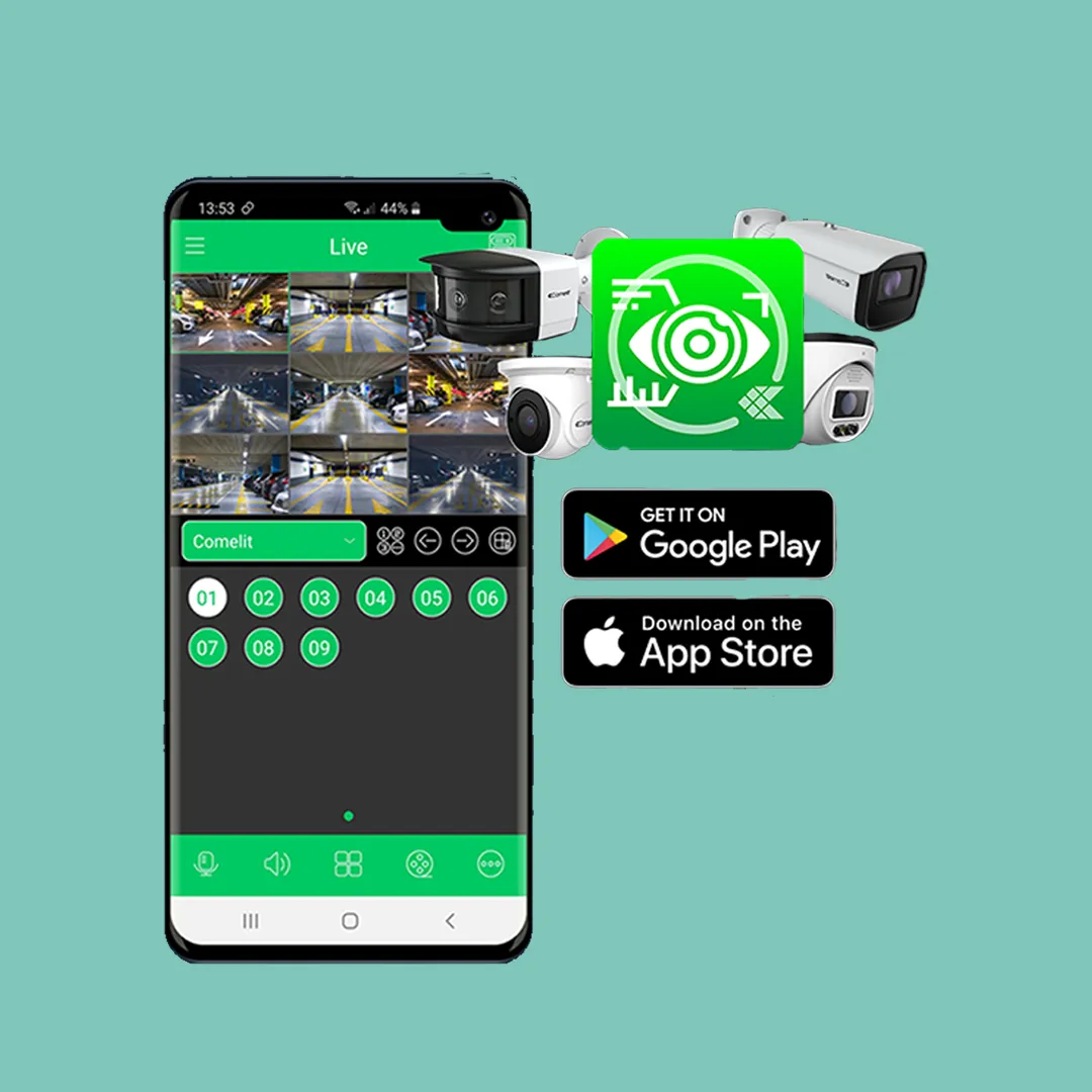 download nu de cctv advance app van comelit op jouw android telefoon of iphone.